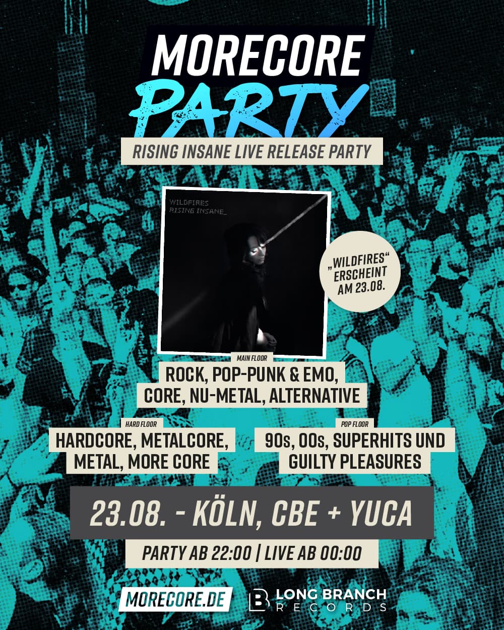 MoreCore Party Köln - mit Rising Insane-Konzert