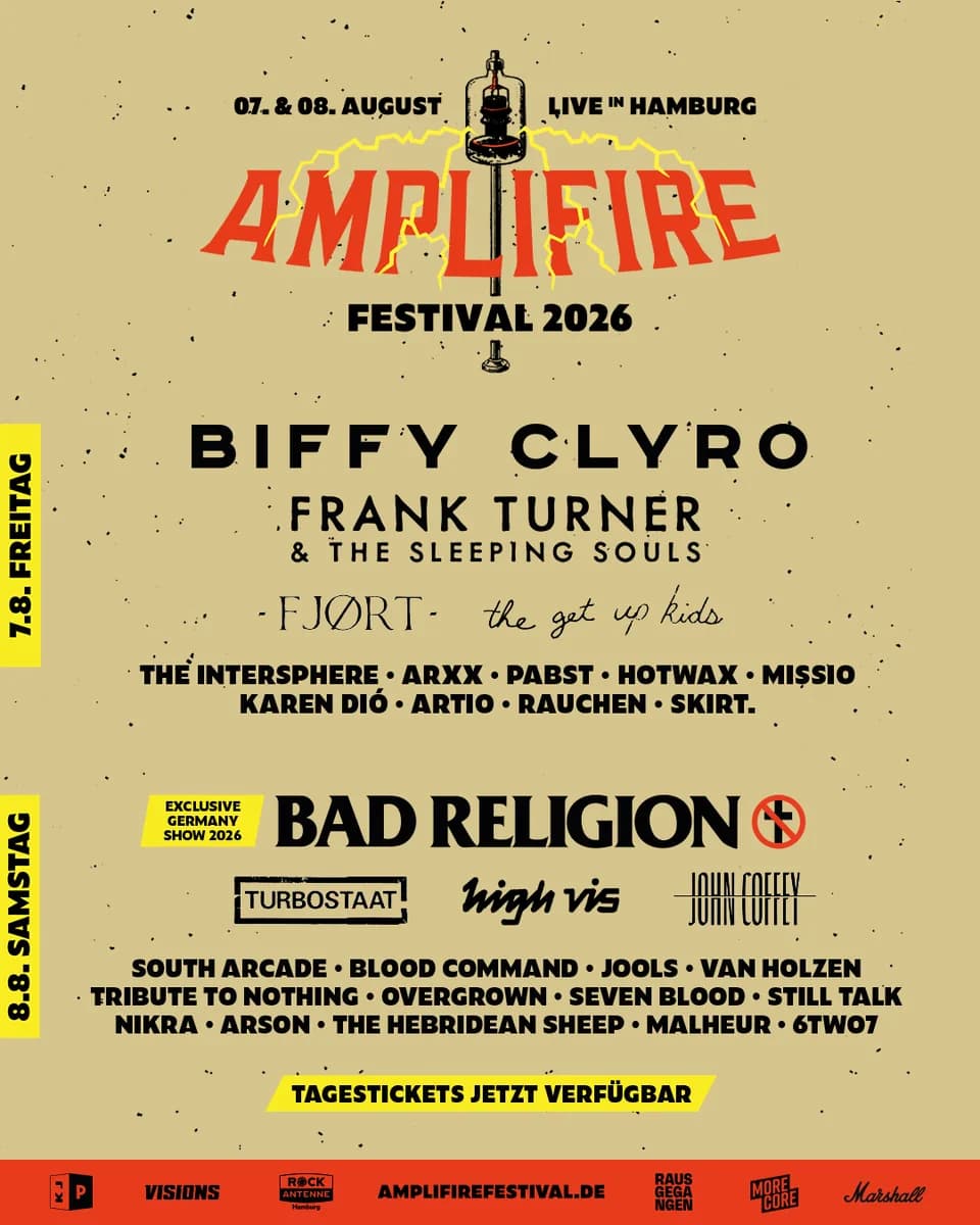 Amplifire Festival 2026: Das Line-Up ist komplett