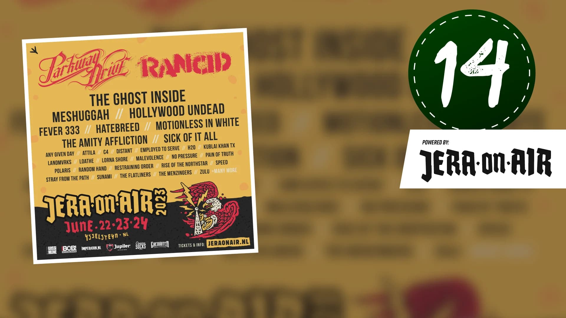 MoreCore Adventskalender Tag 14: Gewinnt 1×2 Tickets für das Jera On Air 2023!