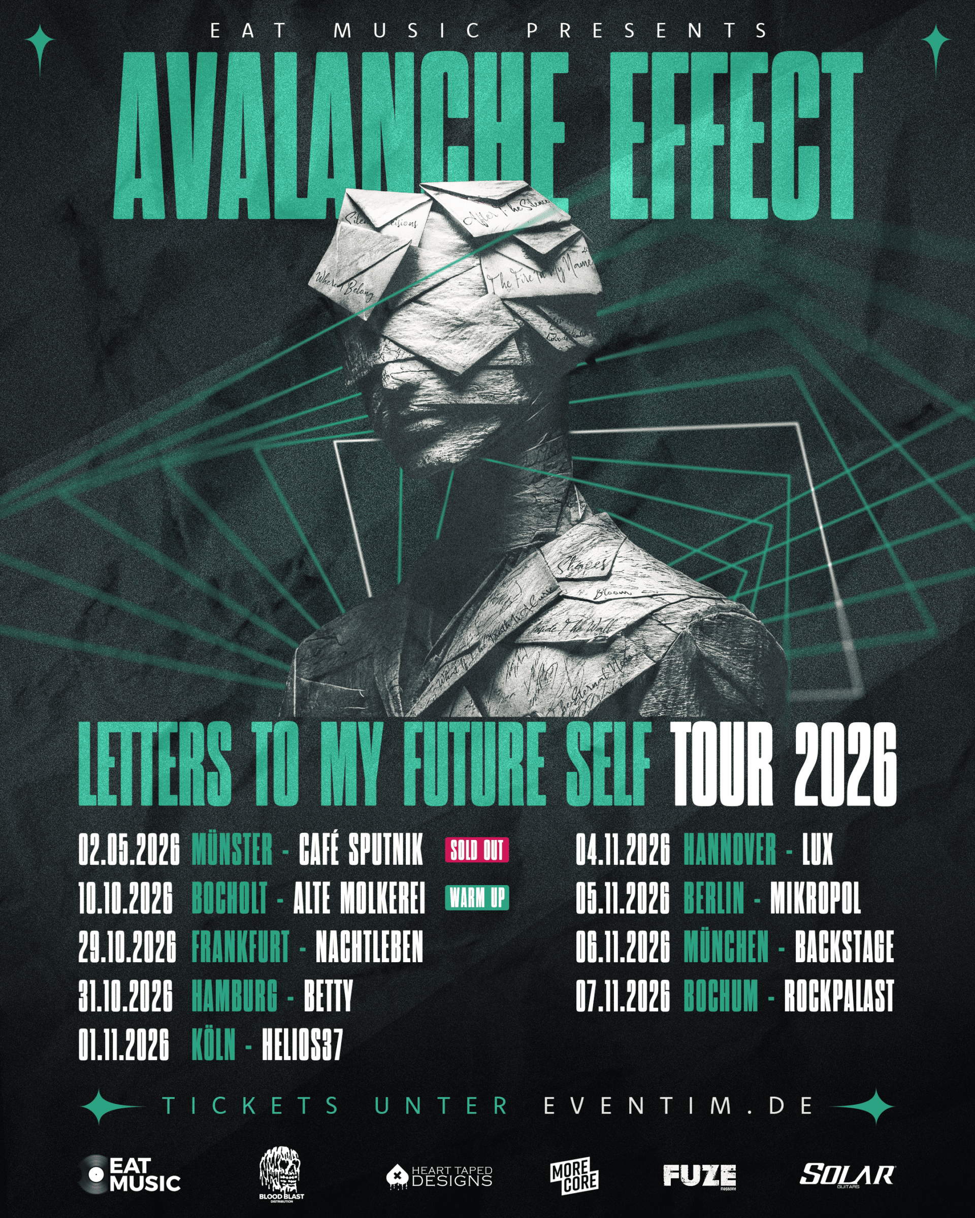Avalanche Effect "Letters To My Future Self"-Tour 2026 Plakat