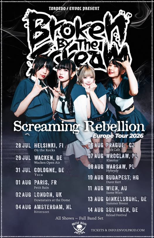 Broken By The Scream - Screaming Rebellion Europe Tour 2026 - 2026 - Tourposter