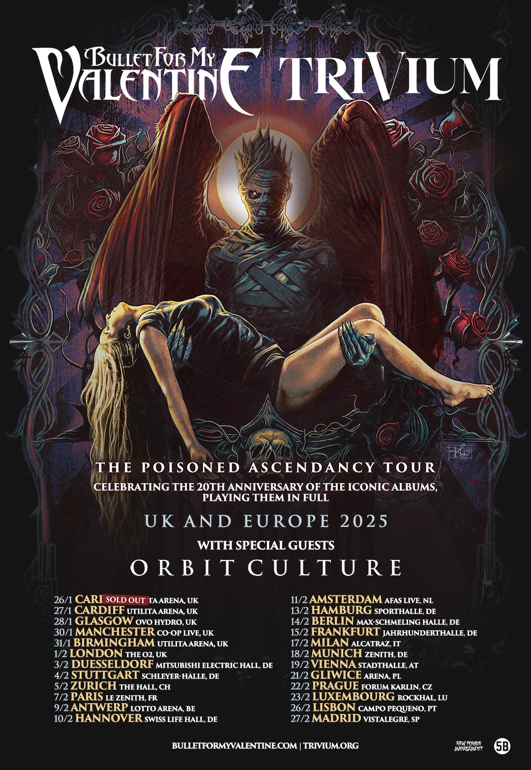 Bullet For My Valentine BFMV Trivium Tour 2025 Tickets Konzerte