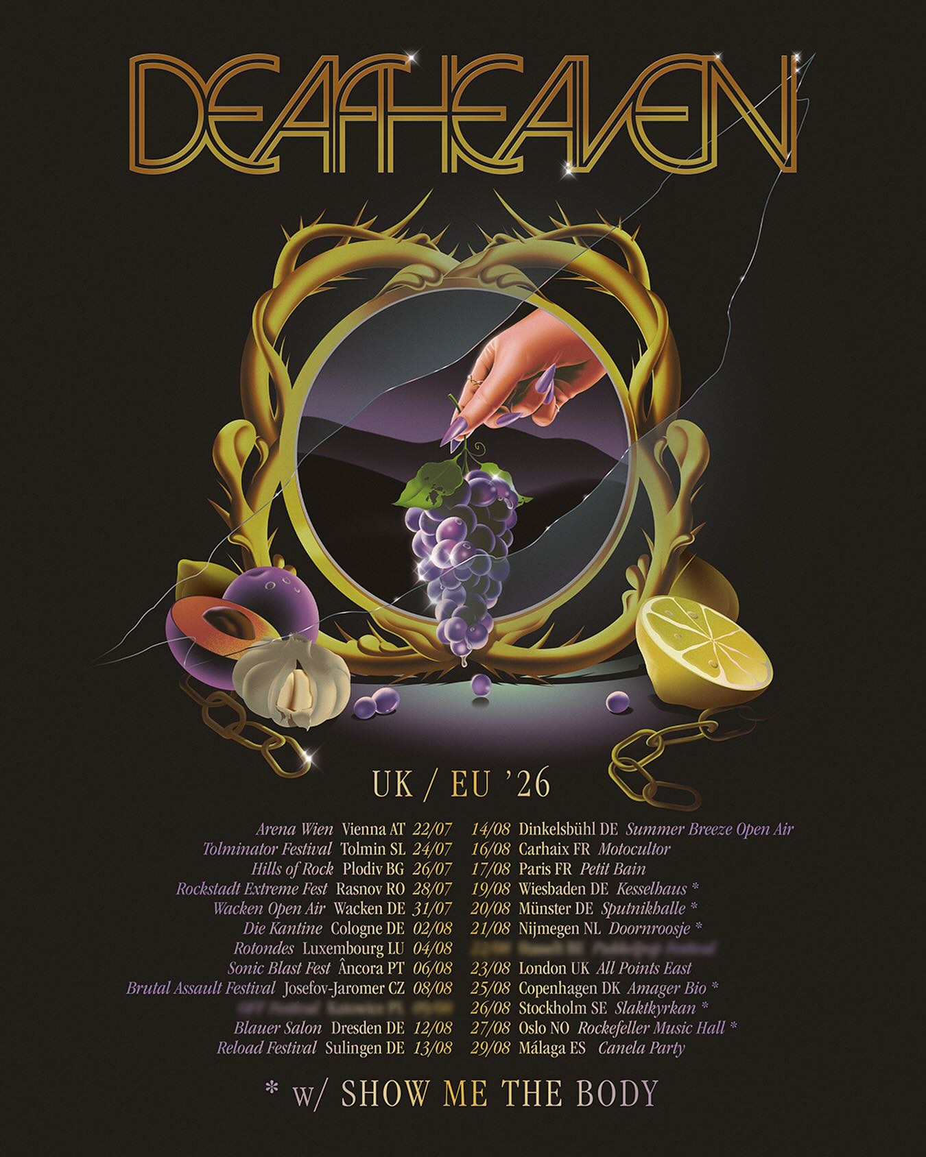 Deafheaven & Show Me The Body - UK/EU-Tour 2026 - 2026 - Tourposter