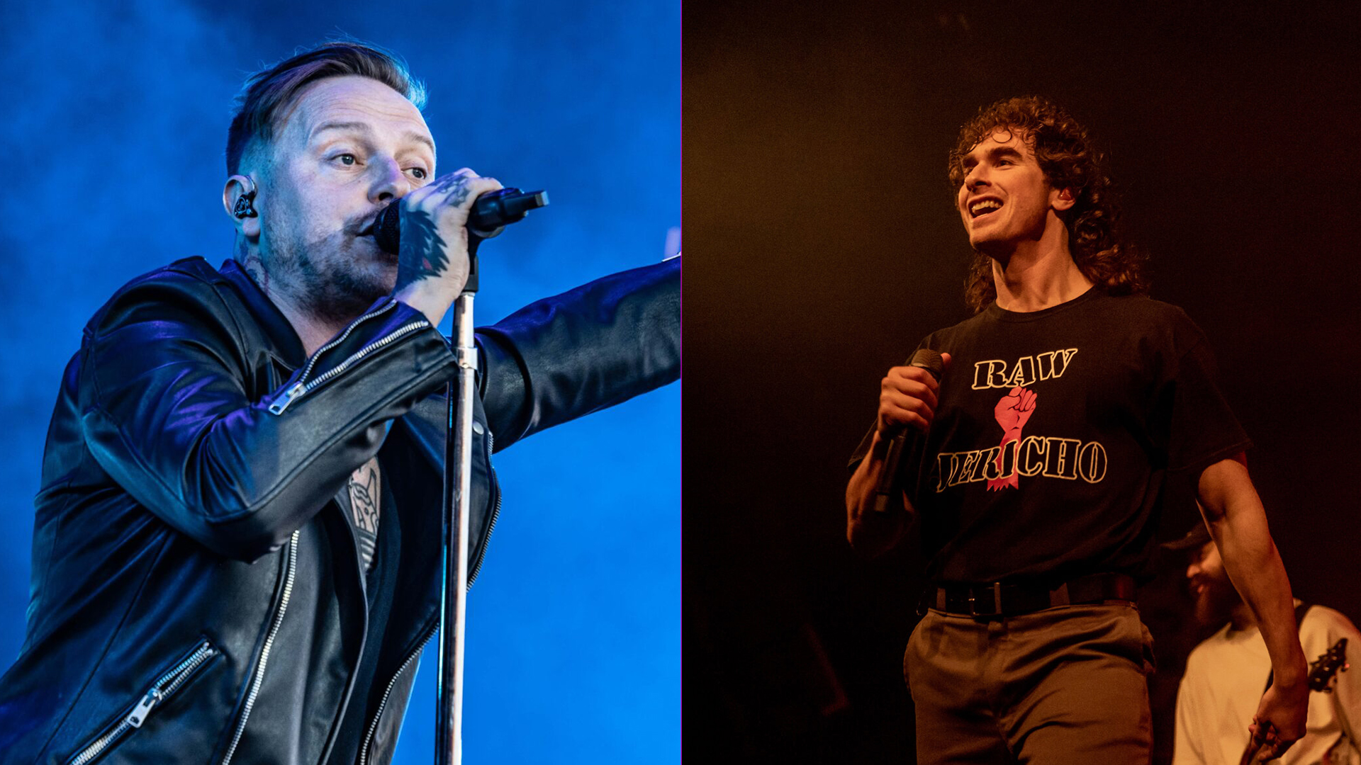 (l.) Sam Carter von Architects; (r.) Rob Damiani von Don Broco