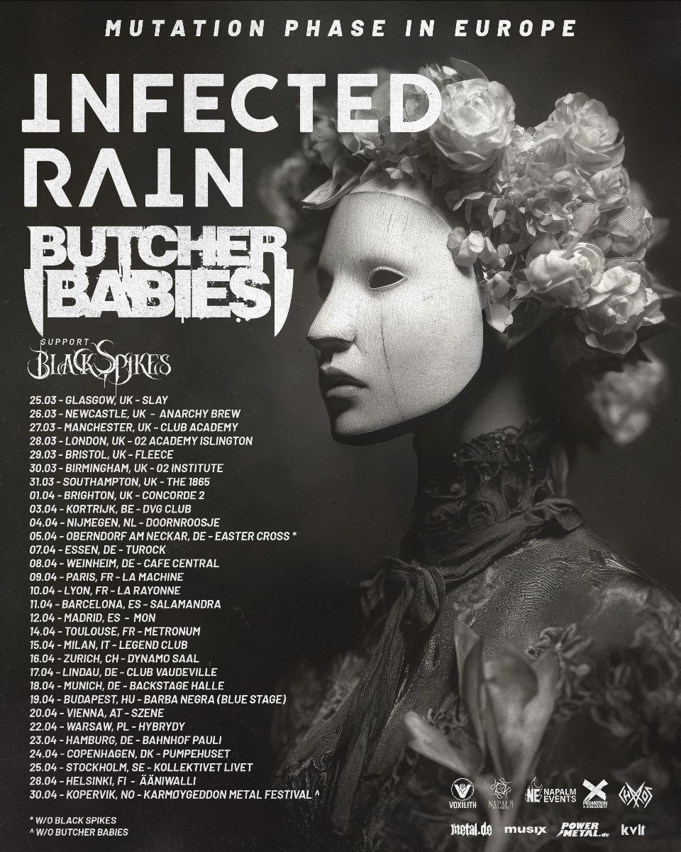 Infected Rain Butcher Babies Mutation Phase-Co-Headliner-Tour Konzerte Tickets