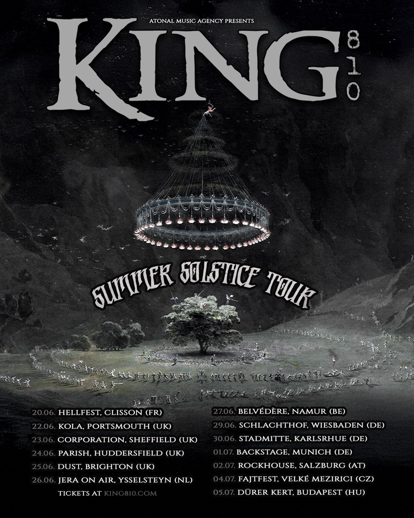 King 810 Summer Solstice Tour 2026 Plakat