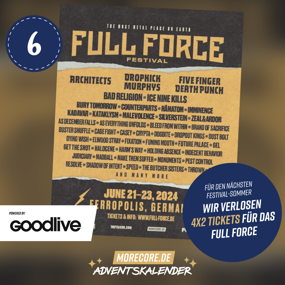 Tag 6 Gewinne 4x2 WeekendTickets für das Full Force Festival!