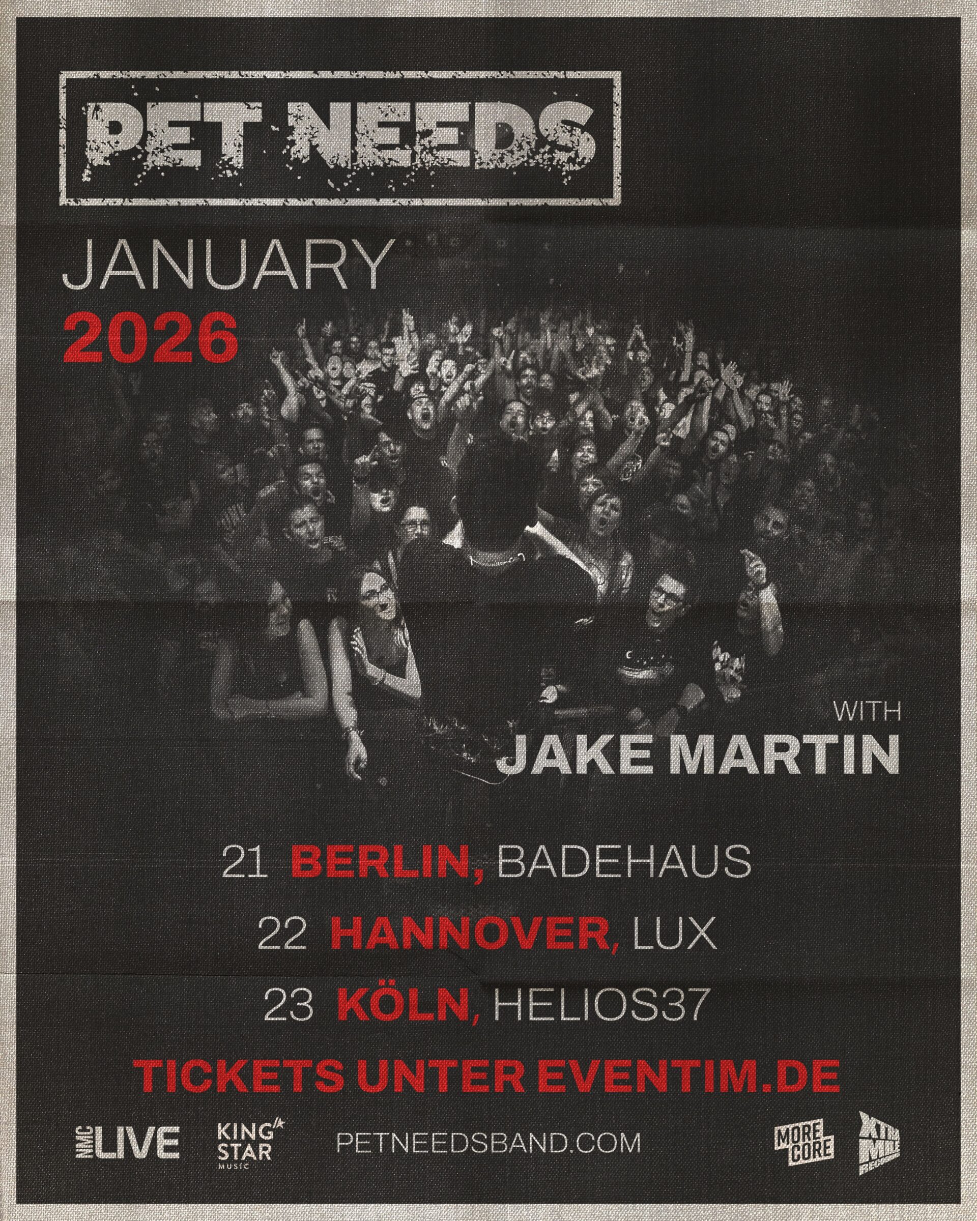Pet Needs - Tour 2026 - Tourposter