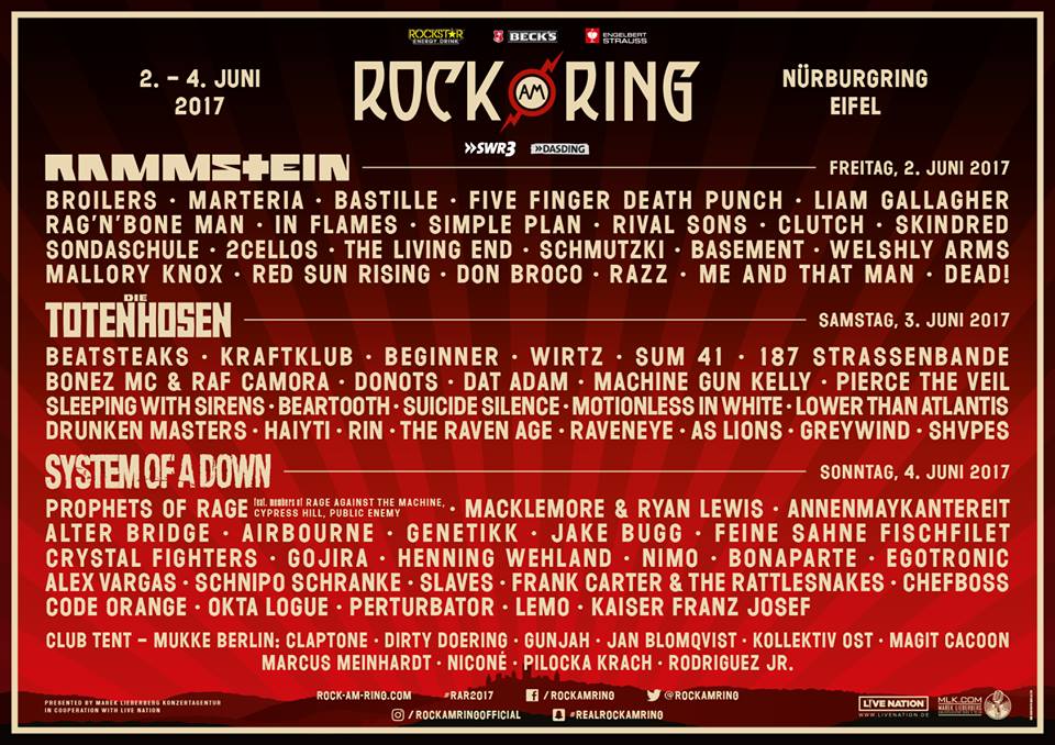 ROCK AM RING Letzte Bands und Spielplan stehen! • MoreCore.de