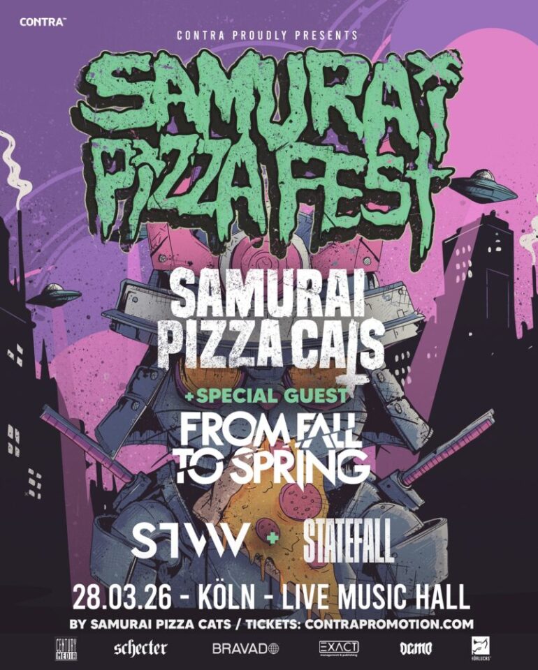 From Fall To Spring Samurai Pizza Fest Plakat