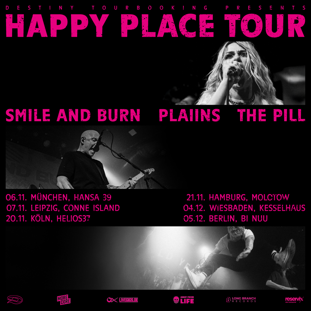 Smile And Burn & Plaiins - Happy Place Tour - Tourposter