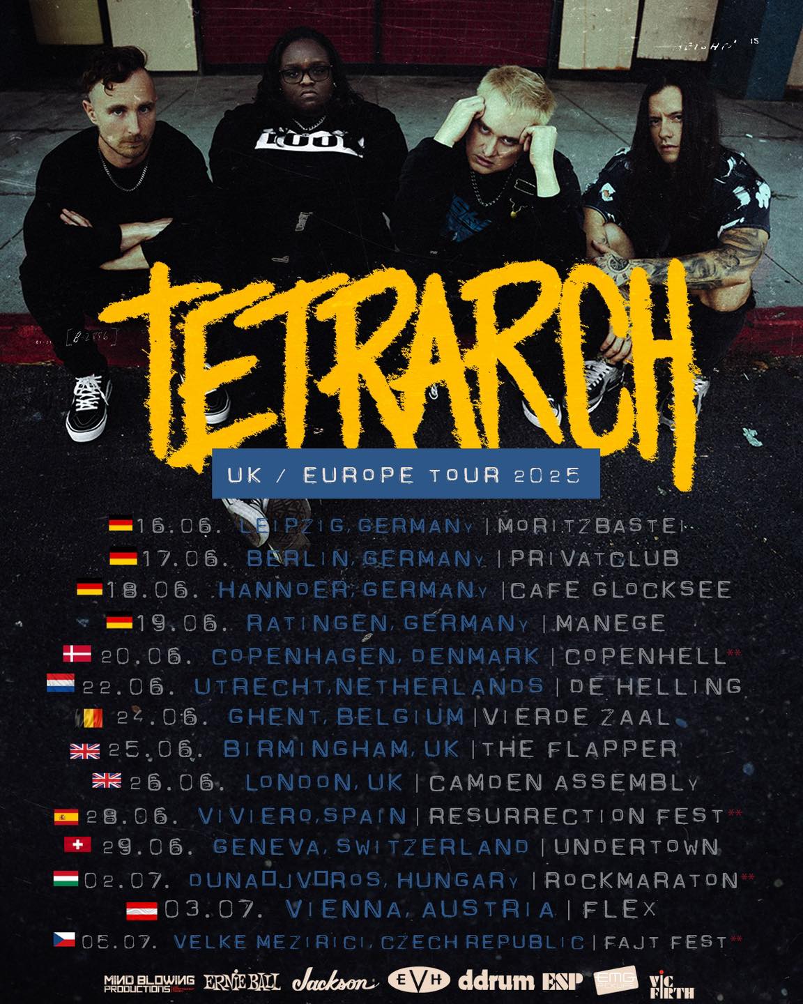 Tetrarch Tour 2025 Plakat