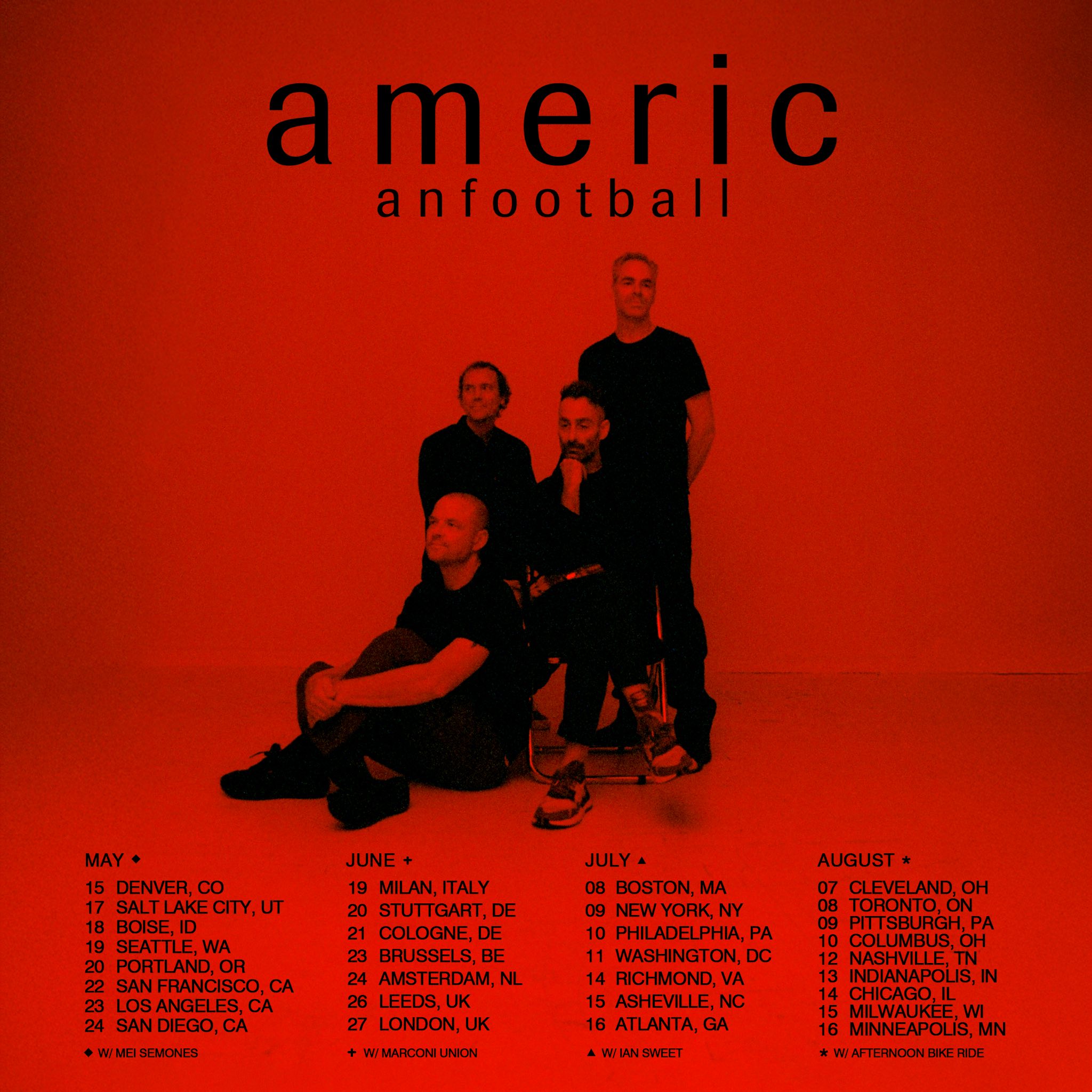 American Football Tour 2026 Konzerte Tickets