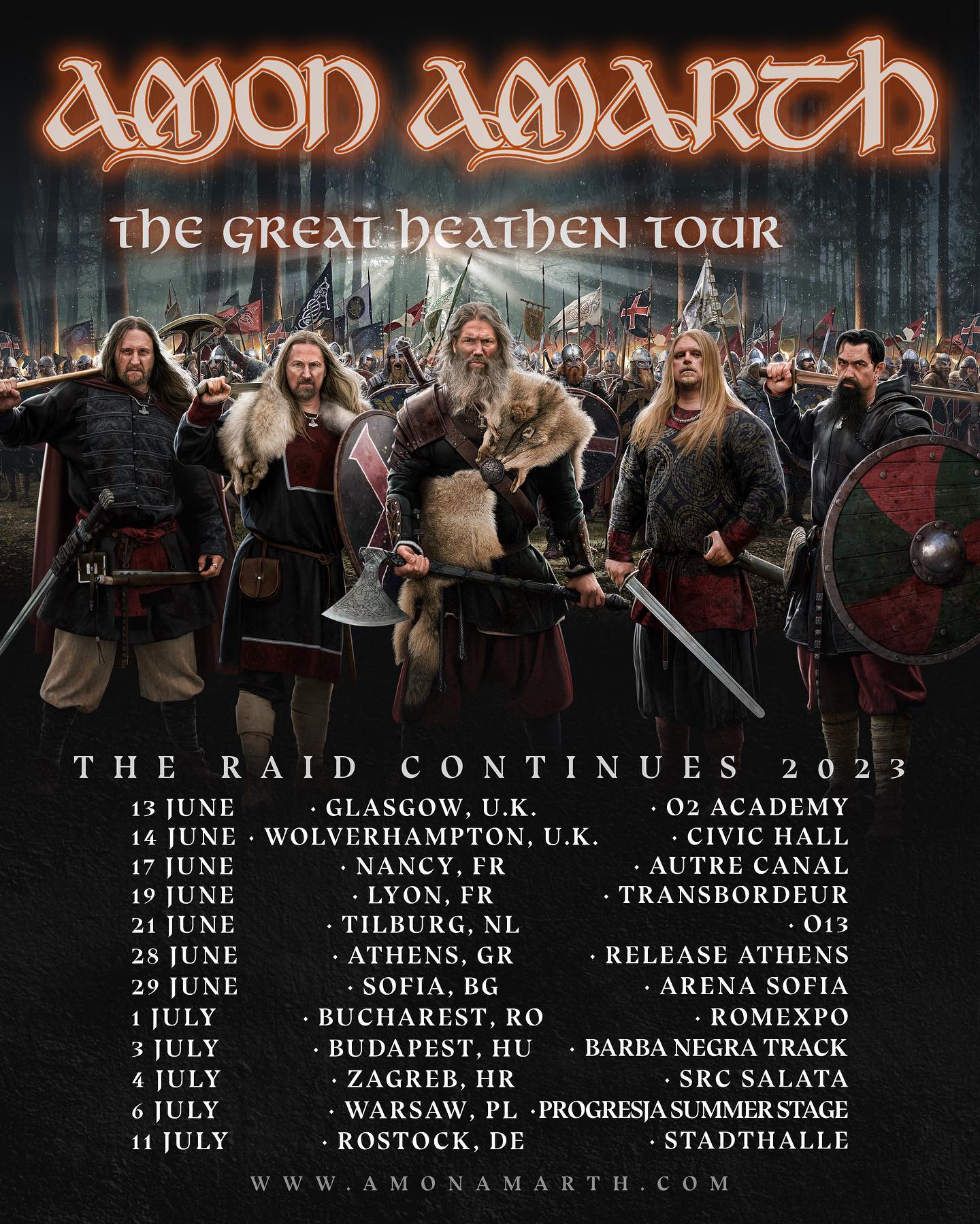 Amon Amarth Tour 2023 Tickets Konzerte