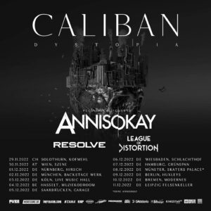Caliban Dystopia Tour 2022 Tickets Konzerte