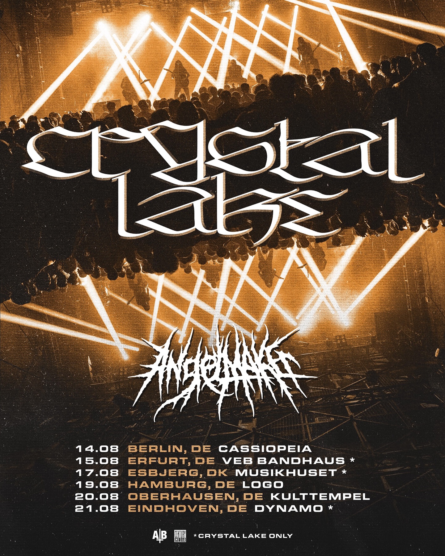 Crystal Lake Headliner-Konzerte 2025 Plakat