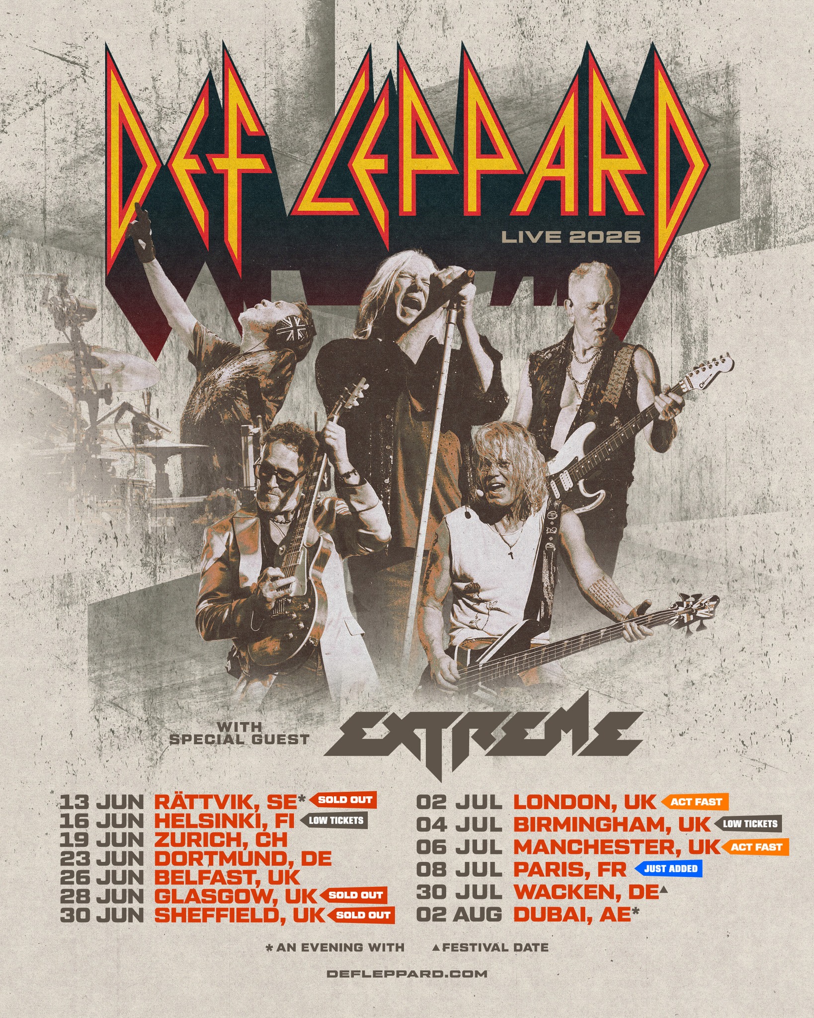 Def Leppard Tour 2026 Konzerte Tickets