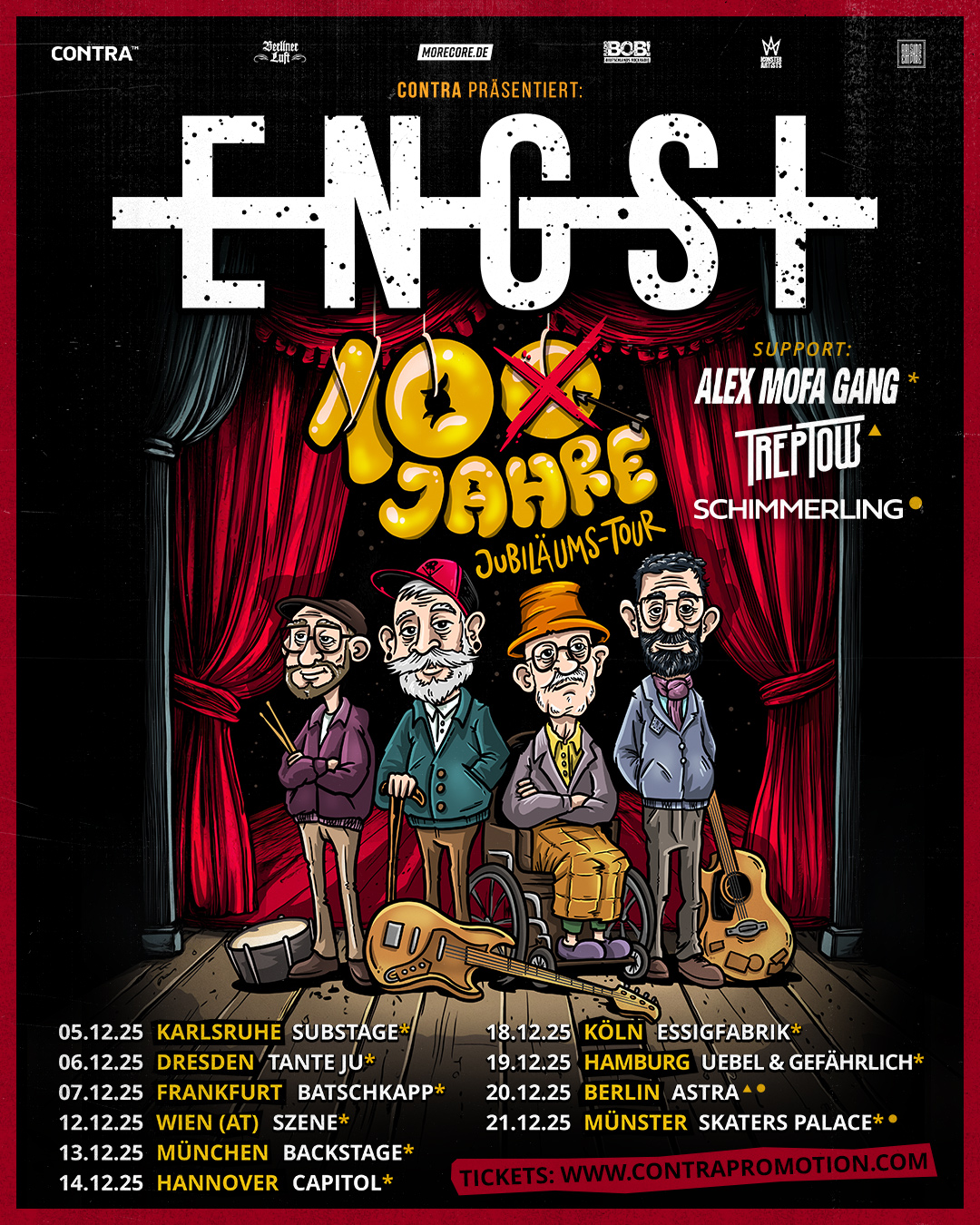 Engst 10 Jahre Jubiläums-Tour 2025 Plakat