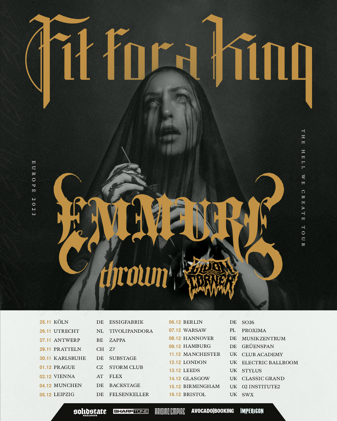 Fit For A King Tour 2023 Tickets Konzerte Emmure Thrown The Gloom In The Corner