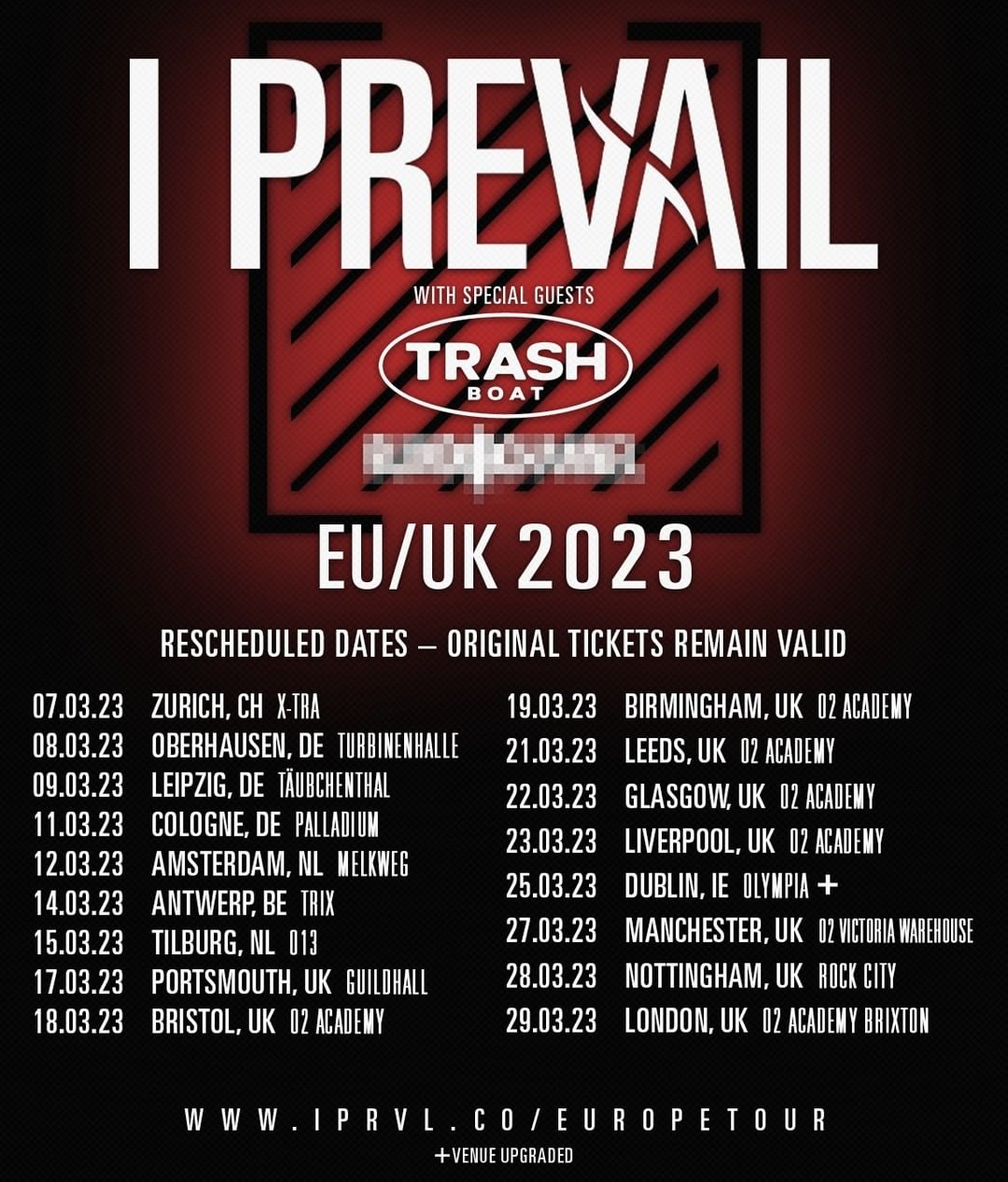 I Prevail Tour 2023 Tickets Konzerte