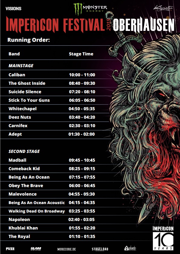 IMPERICON FESTIVAL Running Order für Oberhausen! • MoreCore.de