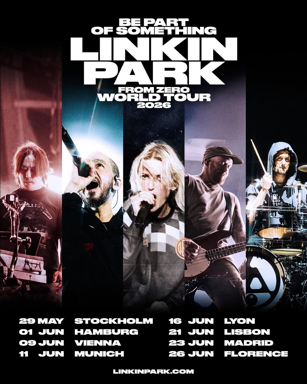 Linkin Park From Zero World Tour 2026 Plakat