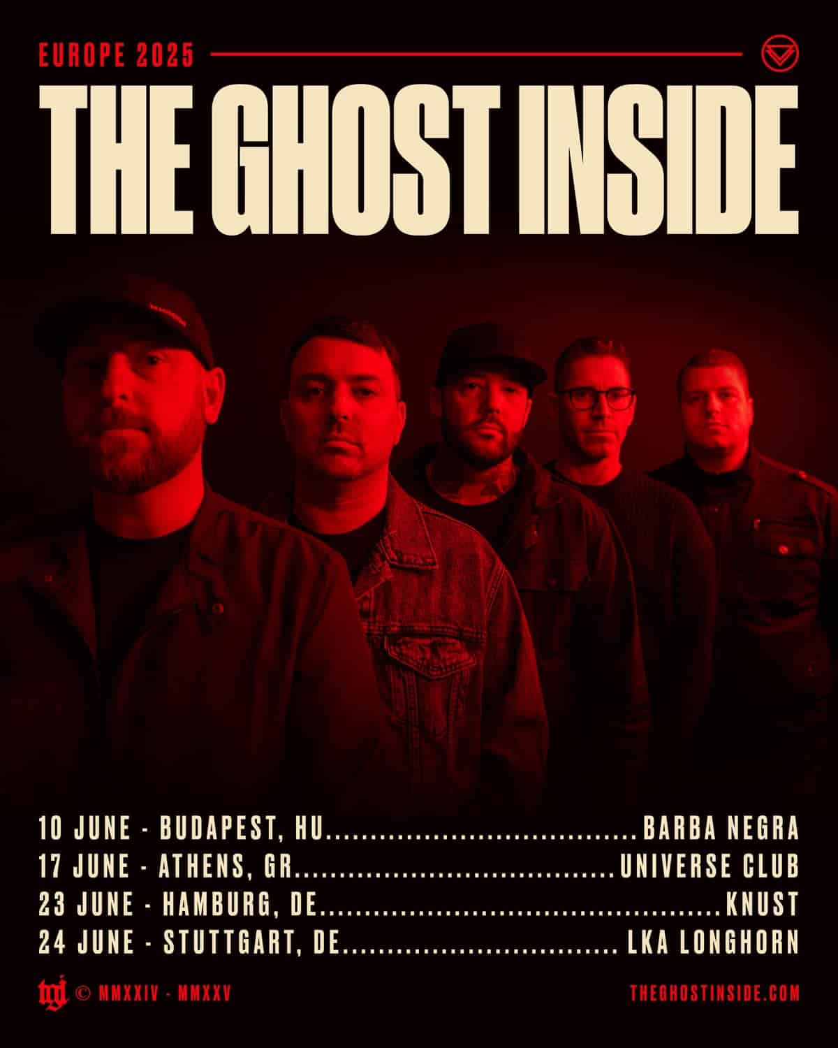 The Ghost Inside Tour 2025 Konzerte Tickets