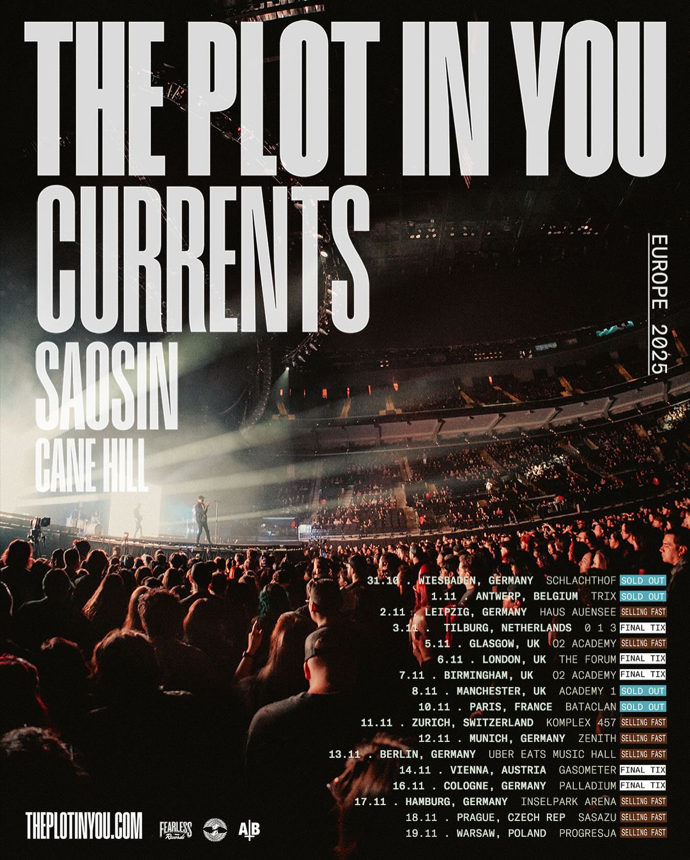 The Plot In You Tour 2025 Plakat