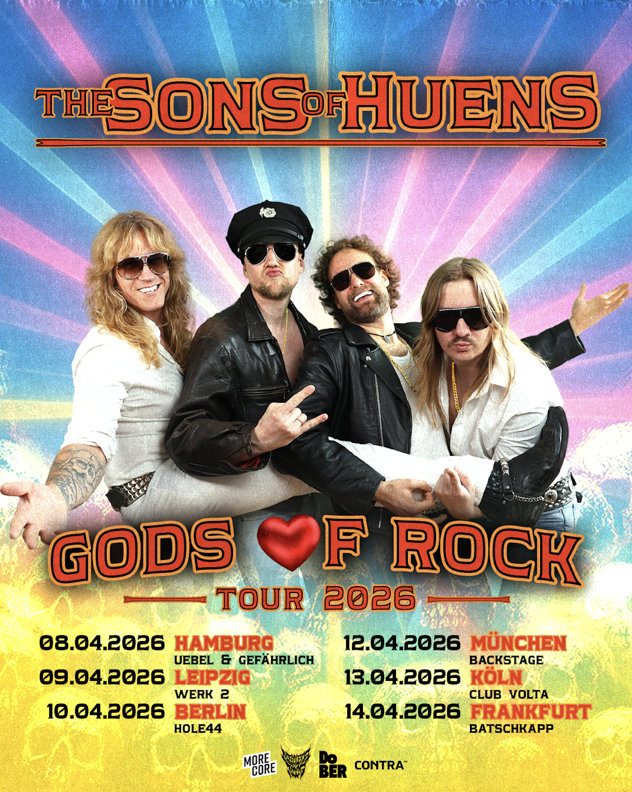 The Sons Of Huens Gods Of Rock Tour 2026 Plakat