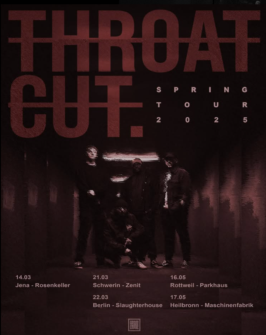 THROATCUT. Tour 2025 Plakat